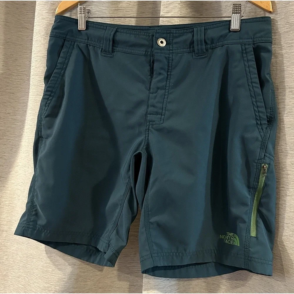 The North Face Board Shorts Mens 34 Green‎ Drawstring Swim Trunks